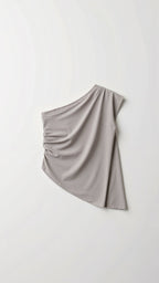 Women's One-Shoulder Top Luxe Stretch Fabric 4