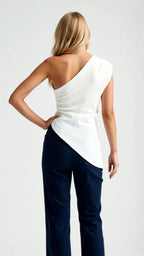 Women's One-Shoulder Top Luxe Stretch Fabric 6